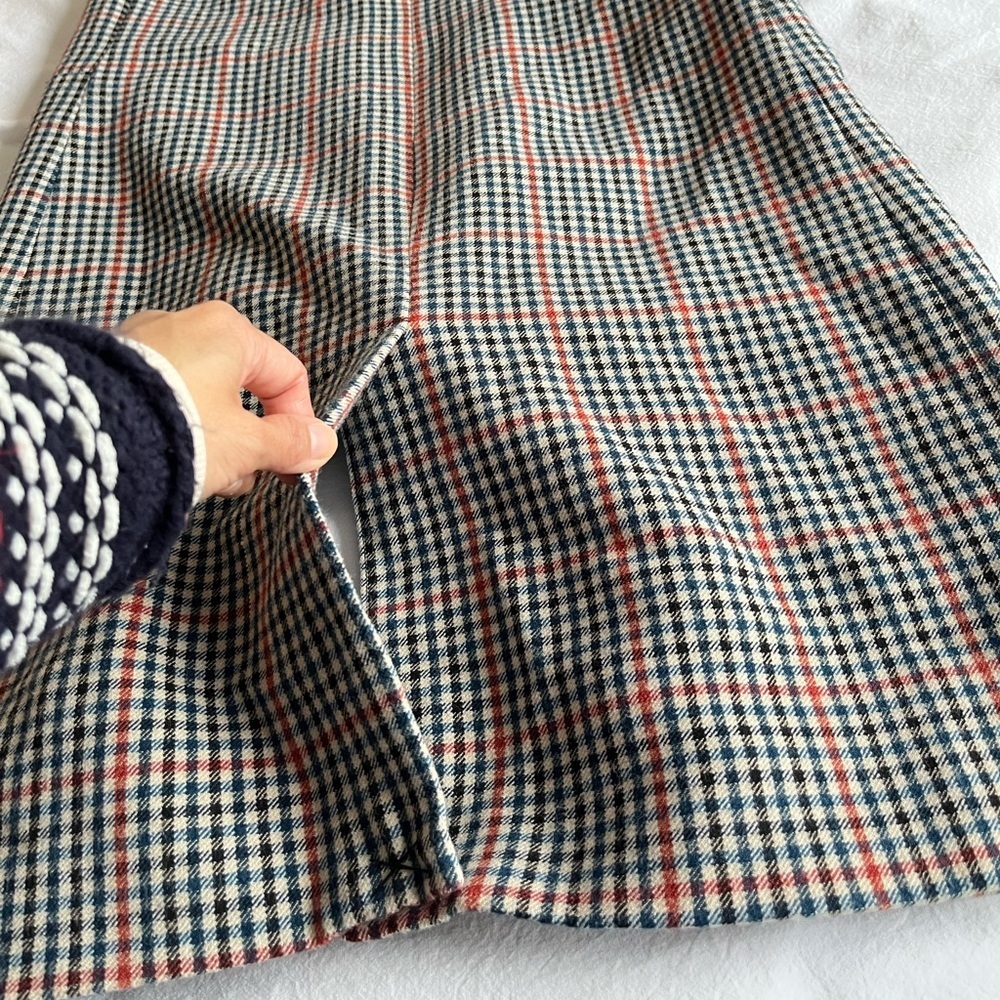 Icône Simons Longline Houndstooth Plaid Vest XS NWOT Office Chic Dark Academia - Picture 10 of 14